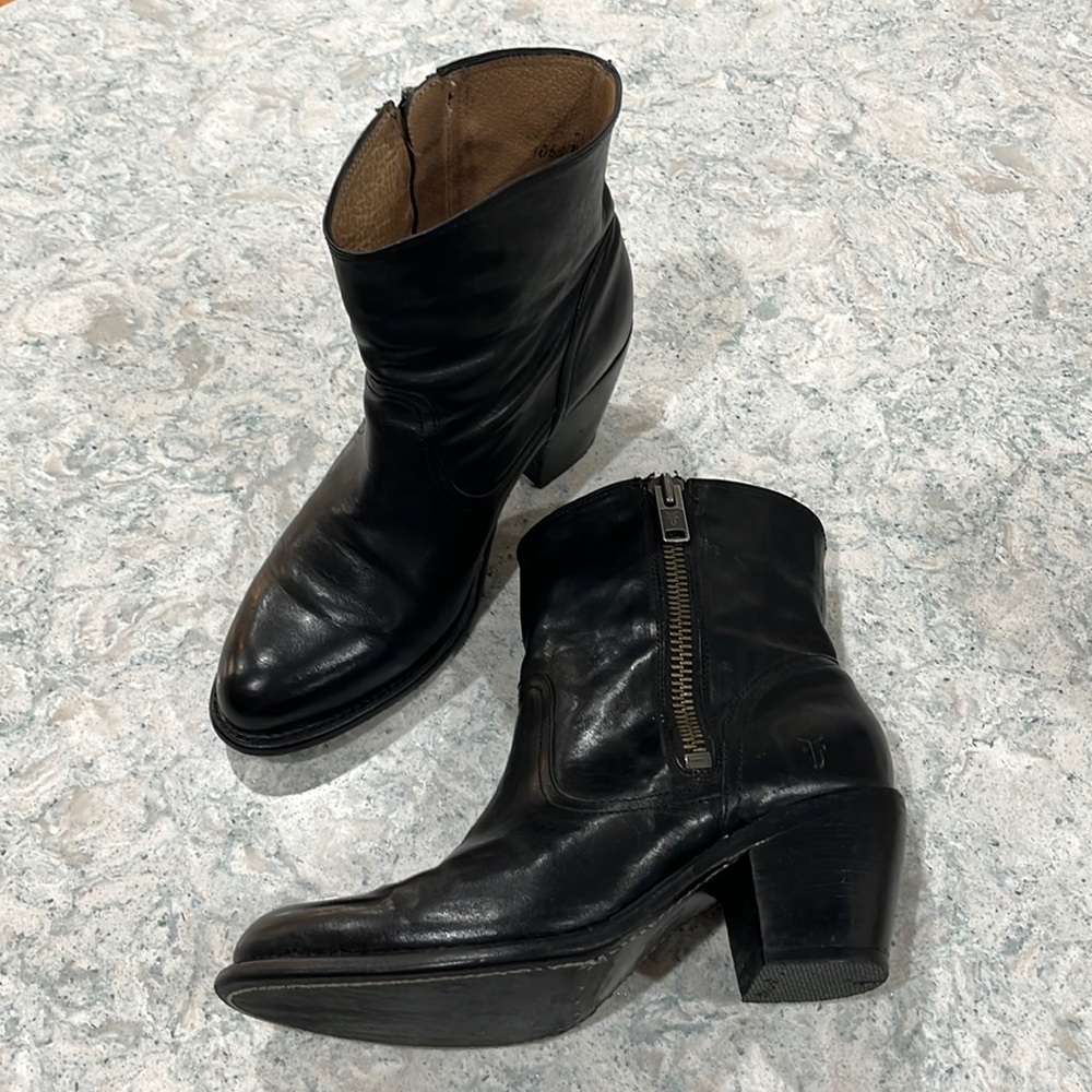 Frye side zip ankle boots